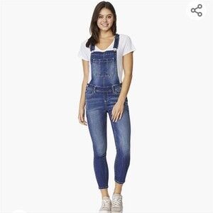 WallFlower InstaStretch cropped/ankle denim jean Overalls Medium